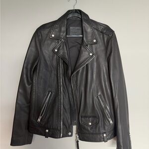 AllSaints Men’s Milo Leather Biker Jacket